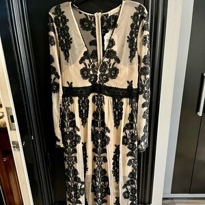 Altar'd State Black Lace Long Sleeve Dress